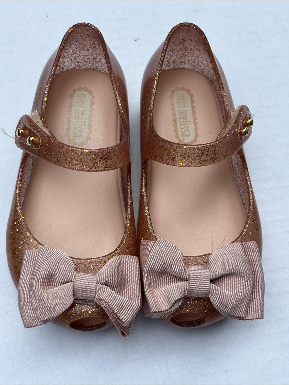 Mini Melissa Ultragirl Sweet Glitter Bow Mary Jane Shoes Size 7 Luxury Mary Jane